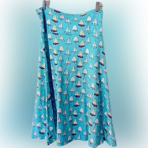 Lularoe Azure Sailboat Skirt
